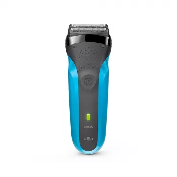 Braun Series 3 310s märg- ja kuivhabemeajaja akuga, 3 paindlikku tera, must/sinine