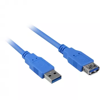 USB-kaabel Sharkoon USB 3.0 M>F 3 m sinine