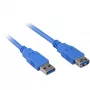 USB-kaabel Sharkoon USB 3.0 M>F 3 m sinine
