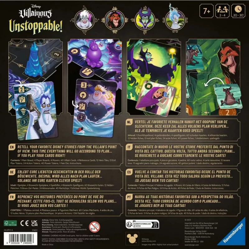 Lauamäng Ravensburger Disney Villainous Unstoppable! strateegia alates 7. eluaastast