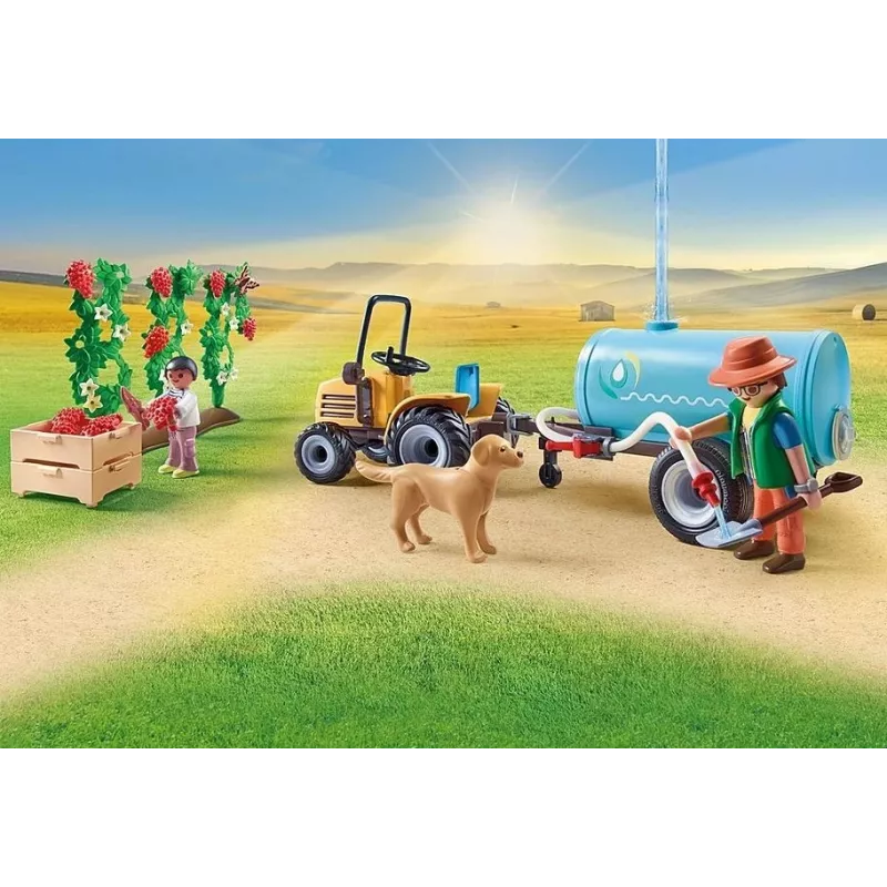 Playmobil 71442 Country: Traktor koos haagise ja veepaagiga Värske saak talus Keskkonna õppimine Lõbus kujutlusvõimeline rollimäng