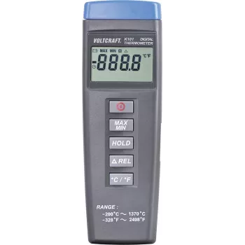 Voltcraft K101 temperatuurimõõtur, Termomeeter -200 - +1370 °C K-tüüp (307)