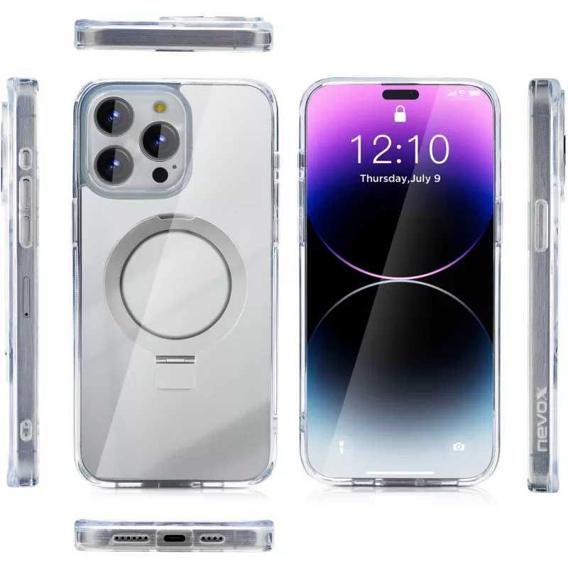 StyleShell SHOCKFlex alusfunktsiooniga, telefoniümbris läbipaistev, iPhone 16 Pro Max, ühildub MagSafe'iga
