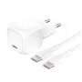 USB-C laadija Belkin BOOSTCHARGE WCA009KQ1MWH-B6 20W PD PPS — kompaktne toiteadapter