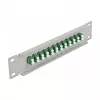 Fiiberoptiline patch-paneel DeLOCK 10-tolline 12-portine LC Duplex roheline 1U hall
