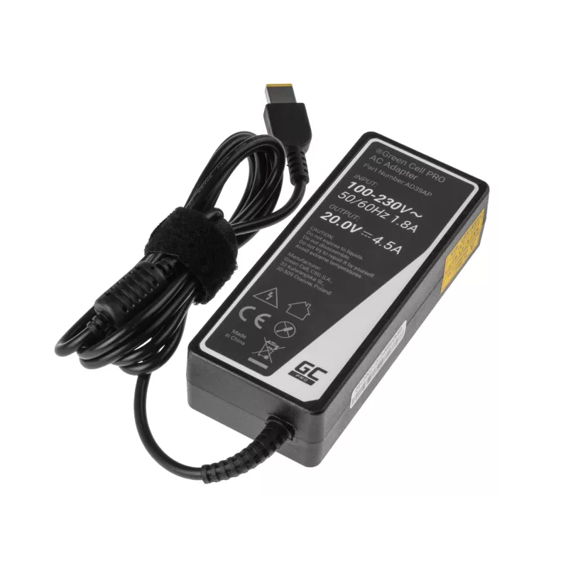 Toiteadapter roheline Cell AD39AP 90W vahelduvvoolust alalisvooluks 20V 4.5A Lenovole (sisetingimustes) Must