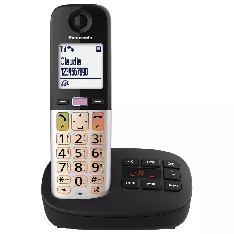 DECT-telefon Panasonic KX-TGU430 juhtmeta käed, kõlarivõime, helistaja tuvastus, 2.4-tolline ekraan, 1000-kirjega telefoniraamat, hall/must