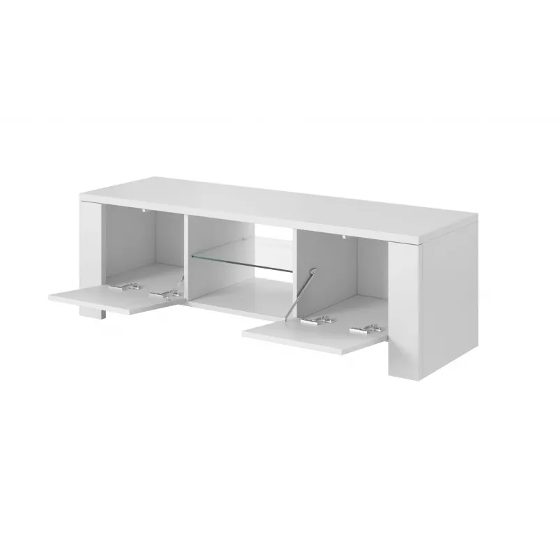Cama TV-alus WEST 42/130/42 valge/valge läikiv
