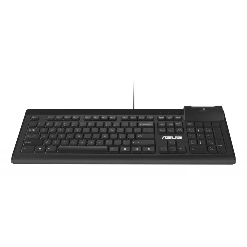 Juhtmega täissuuruses klaviatuur ASUS KU100 must, eesti klaviatuuripaigutus, USB Type-A, 2 m kaabel