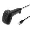 Pihuarvuti vöötkoodilugeja QOLTEC 50866 — 1D laserskanner, USB juhtmega, 600 mm lugemiskaugus, must, 161,5×88×77 mm