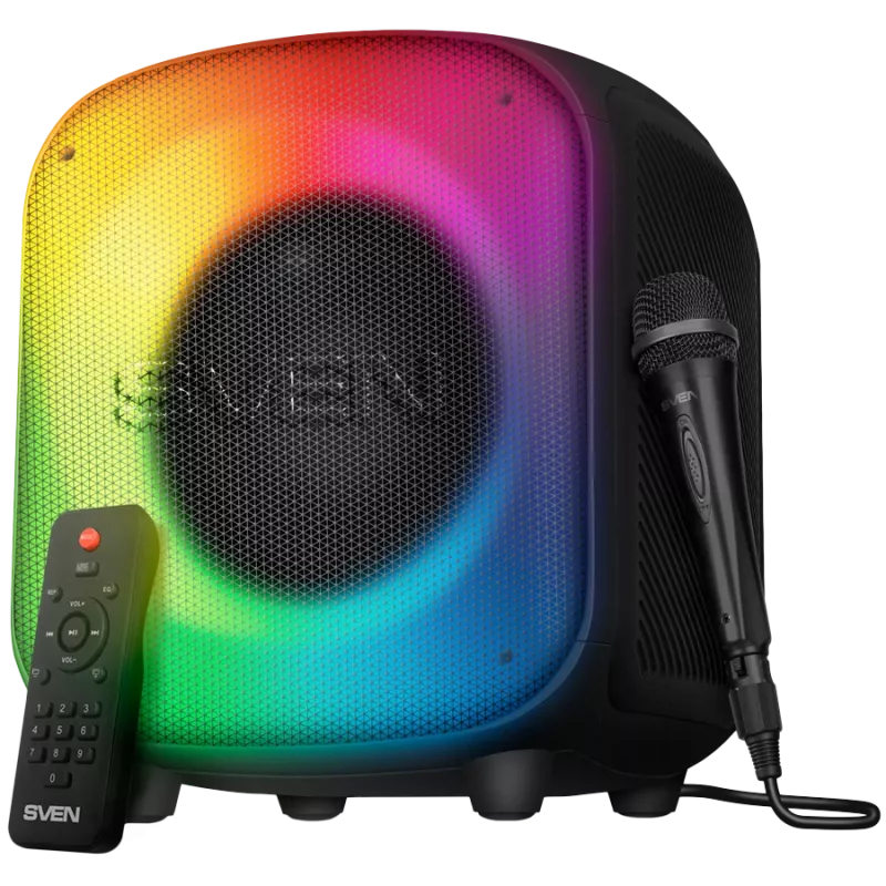 Kõlar SVEN PS-555, must, võimsus 65 W (RMS), TWS, Bluetooth, USB, microSD, kaugjuhtimispult, liitiumaku