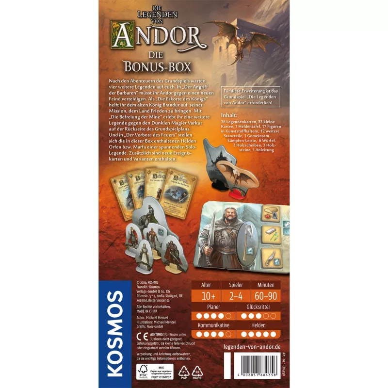 Die Legenden of Andor - Die Bonus-Box, lauamängu laiendus
