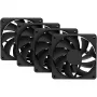120 mm korpuse ventilaatorite 4-pakend HYTE FA12 must, PWM tugi, standardne 120 mm kinnitus