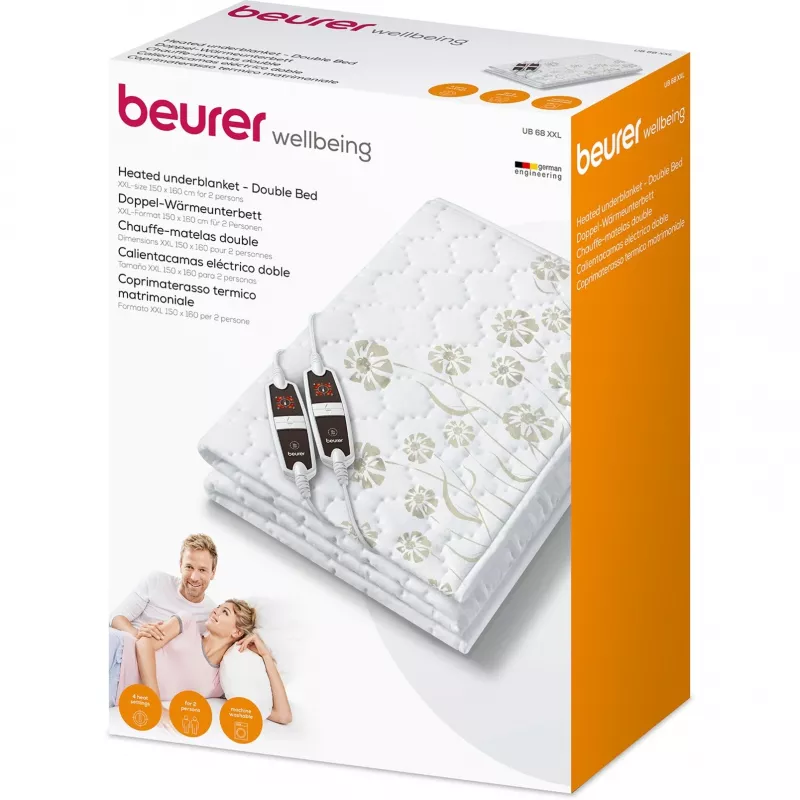 Soojendusega alustekk Beurer UB 68 XXL 150 x 160 cm kahele inimesele