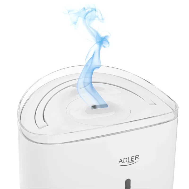 Adler õhuniisutaja | AD 7971 | 30 W | Veepaagi maht 5 L | Ultraheli | Niisutusvõimsus 100-250 ml/h | Valge