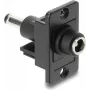 Paneelile paigaldatav alalisvoolu silindrikujuline adapter DELOCK 5,5×2,5 mm pistikupesale 5,5×2,1 mm, mudel 91120