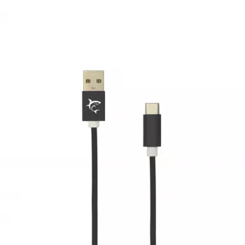 USB-USB-C kaabel White Shark Adder 2 m — laadimis- ja andmeedastuskaabel, valge