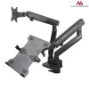 Monitor and Laptop Dual Desk Mount MACLEAN MC-813 for 17–32 inch screens, VESA 75x75/100x100