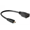 HDMI-kaabel DeLOCK 65391 0,23 m tüüp A tüübile D must