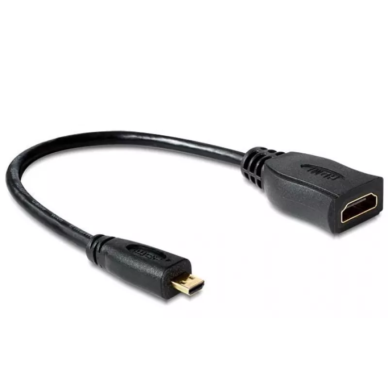 HDMI-kaabel DeLOCK 65391 0,23 m tüüp A tüübile D must
