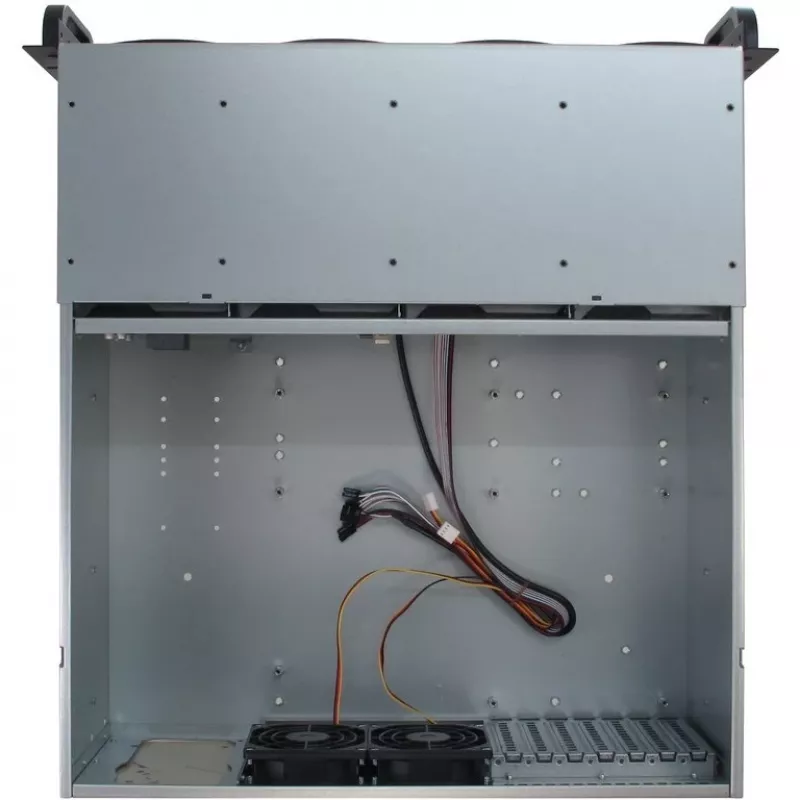 Serveri korpus Inter-Tech 4U-4408 hammas, must/hõbedane