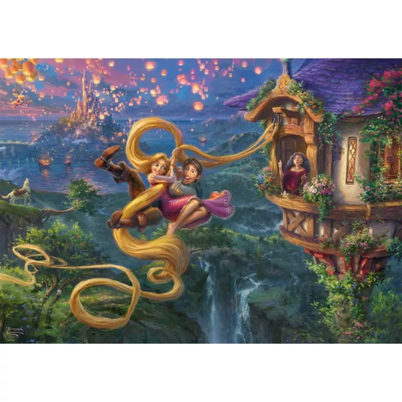 1000-osaline pusle Schmidt Spiele Thomas Kinkade Studios 'Rapunzel: kogu südamest armunud' – 1000 tk