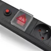 Qoltec 53996 Toitejaotur riiulile 19 inch | 1U | 16A | PDU | 8xFRENCH | 2m