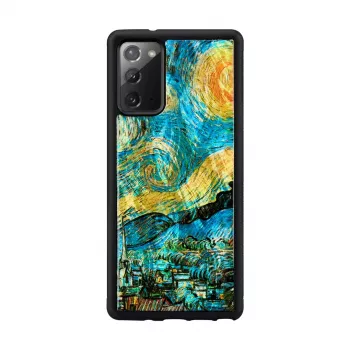 Kaitsev telefoniümbris iKins Samsung Galaxy Note 20 jaoks — tähistaevalt must