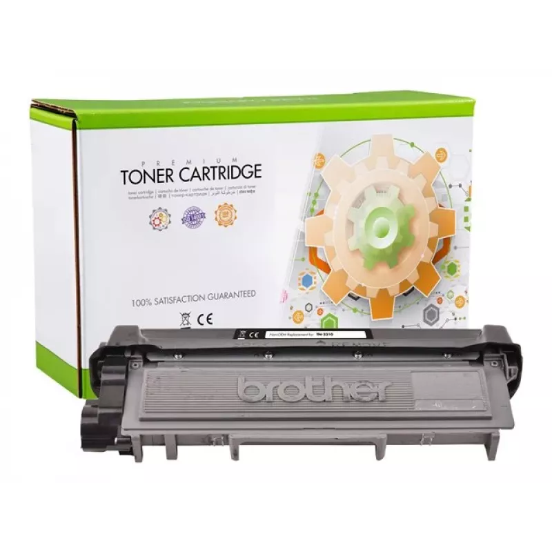 Tonerikassett Static Control Brother TN-2310BK-le taastatud, must