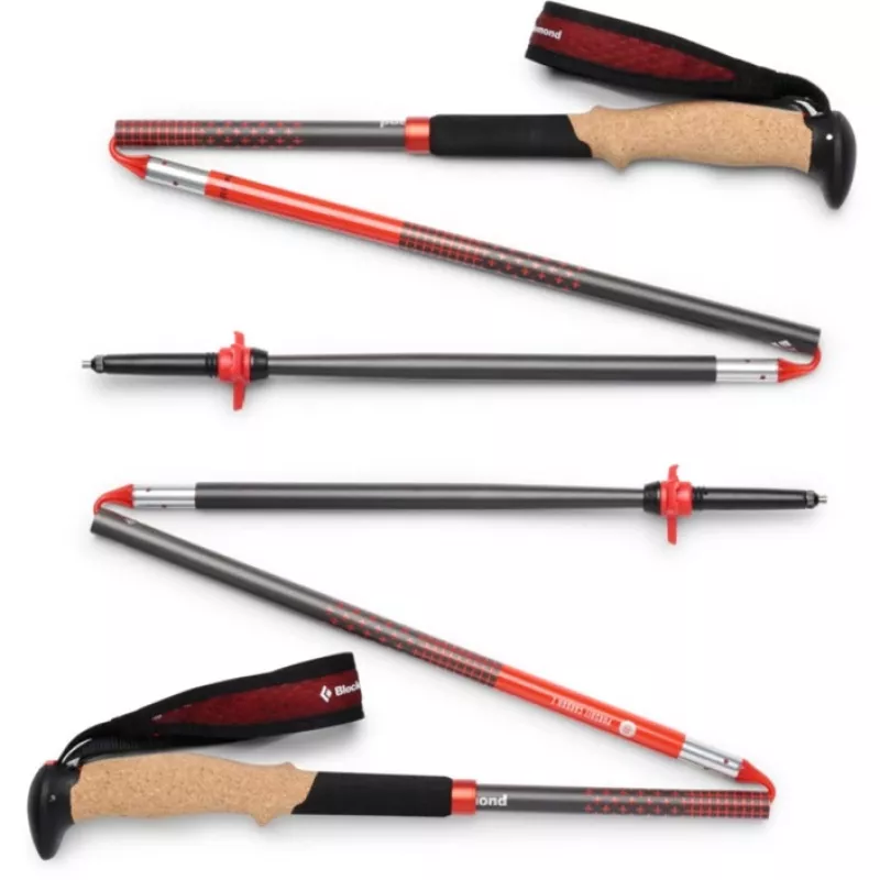 Trekking Poles Pursuit Carbon Z, Fitness Device Anthracite/orange, 1 paar, 110 cm