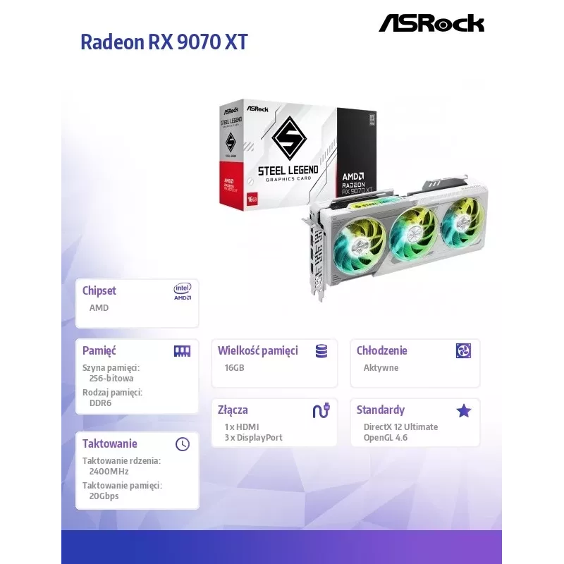 ASRock Radeon RX 9070 XT SL 16G 16GB GDDR6 PCIe 5.0 graafikakaart