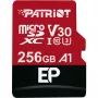 MicroSDXC mälukaart PATRIOT PEF256GEP31MCX 256GB Class 10 U3 V30 lugemine 100 MB/s kirjutamine 80 MB/s SD-adapteriga