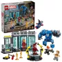 LEGO mängukomplekt Marvel: Raudmehe labori raudrüüsaal 76315 — 384 osa, 5 minifiguuri, vitriiniala