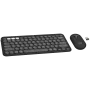 Logitech Pebble 2 Combo klaviatuur ja hiir kaasas RF-juhtmevaba + Bluetooth QWERTY taani - soome - norra - rootsi grafiit (920-012257)