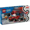 LEGO City F1 boksipeatuse komplekt 60443 — Ferrari F1 auto, 322 osa, 5 minifiguuri, vanusele 6+
