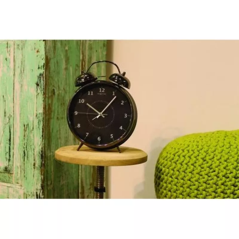 NeXtime klok 5113zw Wake Up Alarm, 23x30, Must/ Turqoise