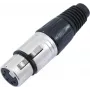XLR 5-kontaktiline pistik Omnitronic 30208425, must, 5-kontaktiline emane paneeli-/liinipistik