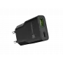 Toiteadapter NATEC Ribera NUC-2377 — 1×USB-A, 1×USB-C, 3 A väljund