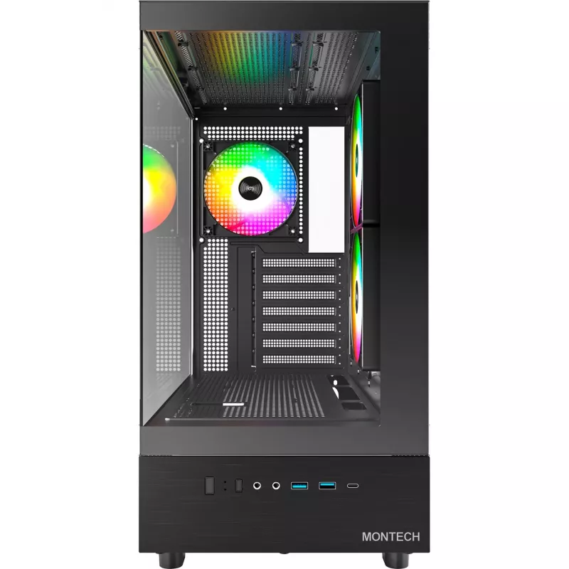 Montech XR Midi-Tower, karastatud klaas - must