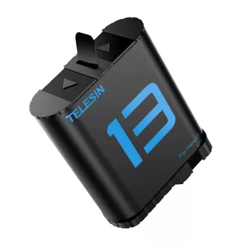 Telesini asendusaku GoPro Hero 13-le — taaslaetav liitiumioonaku, mis ühildub Hero 13-ga
