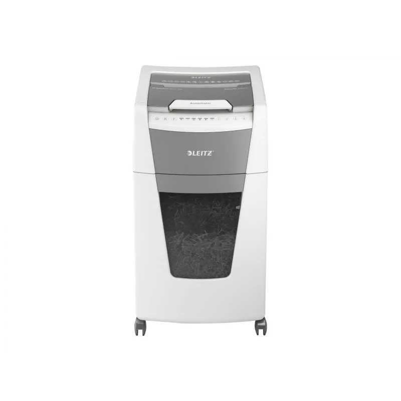 Leitz IQ Autofeed Office 300 automaatne paberipurustaja P4, ristpurustus, 22 cm, 4 x 30 mm, 60 L, 500 lehte, 55 dB