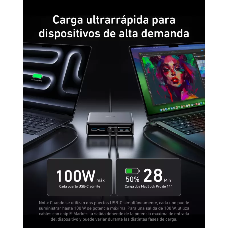 Laadija GeNPrime 200W GaN 4xUSB-C 2xUSB-A Must