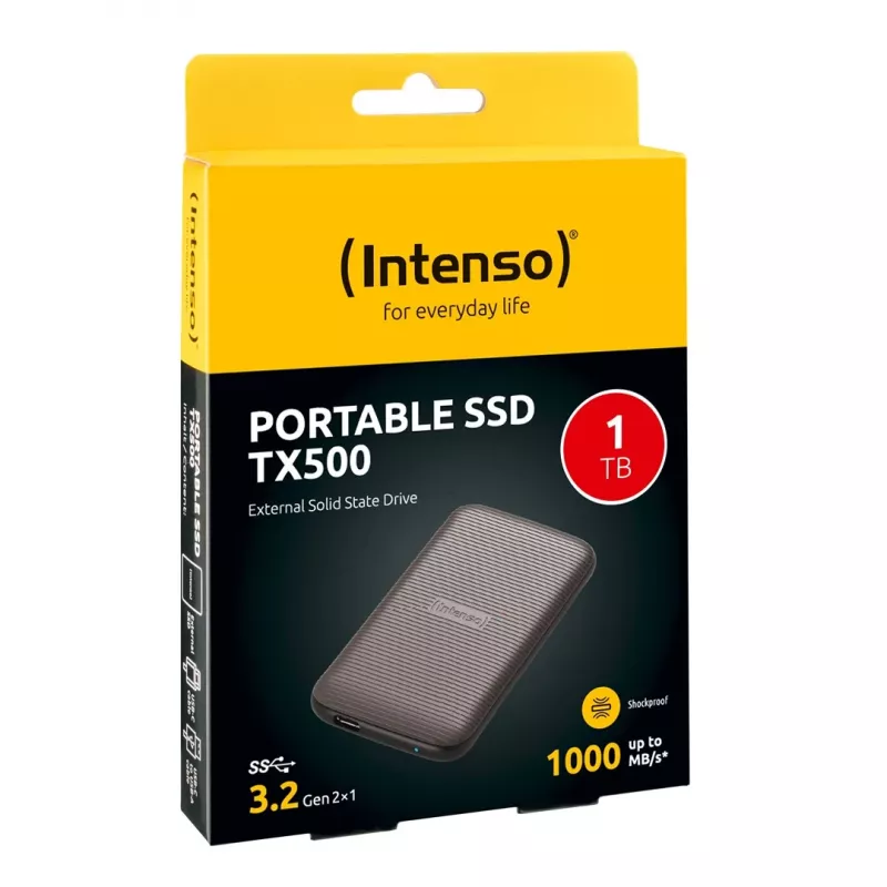 SSD Intenso 1TB väline USB USB-C 3.2 Gen 2 pruun
