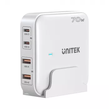 UNITEK P1229AWH01-EU mobiilseadme laadija universaalne valge vahelduvvool kiirlaadimine siseruumides