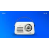 Kaasaskantav raadio SAVIO RS-02 — analoog-FM-tuuner, Bluetooth 5.3, USB-toide, 3 W, valge