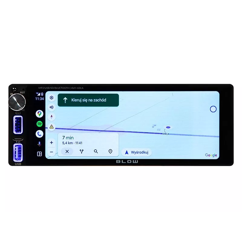 Auto raadio AVH-686A 1DIN 7 tolli RDS MP3/USB/micro SD/BLUETOOTH