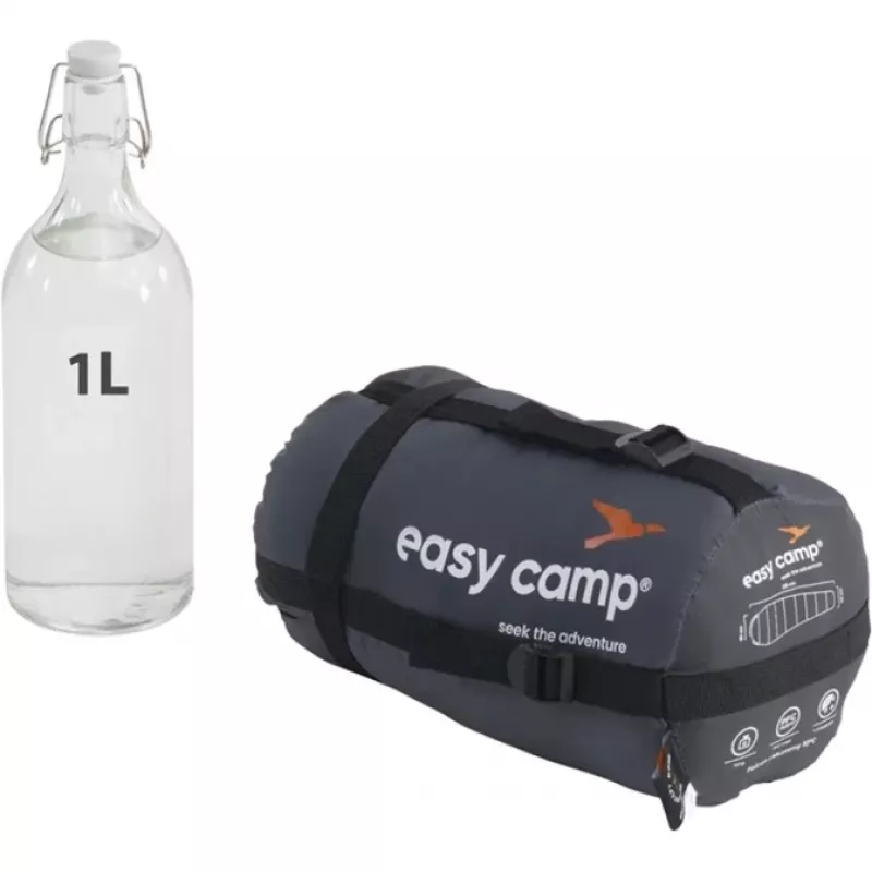 Magamiskott Easy Camp Falcon I Mummy 10°C hall – kerge üheinimese muumiakujuline magamiskott, mugavus 10°C