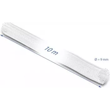 Punutud kaitseümbris DeLOCK 20812 10 m x 9 mm valge