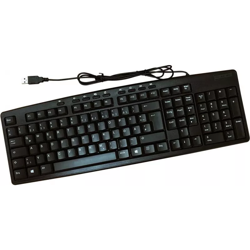 ROLINE klaviatuur USB Multimeedia saksa must (18.02.3226)
