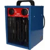 Ventilaator-elektrikeris BLAUPUNKT EH7010 — 2000 W, roostevabast terasest element, IPX4, põrandakasutus, kuni 22 m² ruumidele, must/punane/sinine